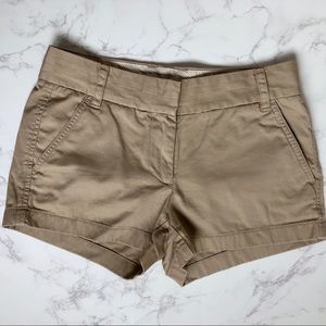 NWOT JCrew Khaki Chino Shorts, Sz 0